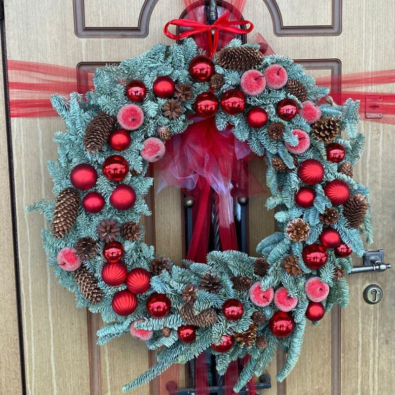 Venok elovij novogodnij iz nobilisa 80 sm, standart