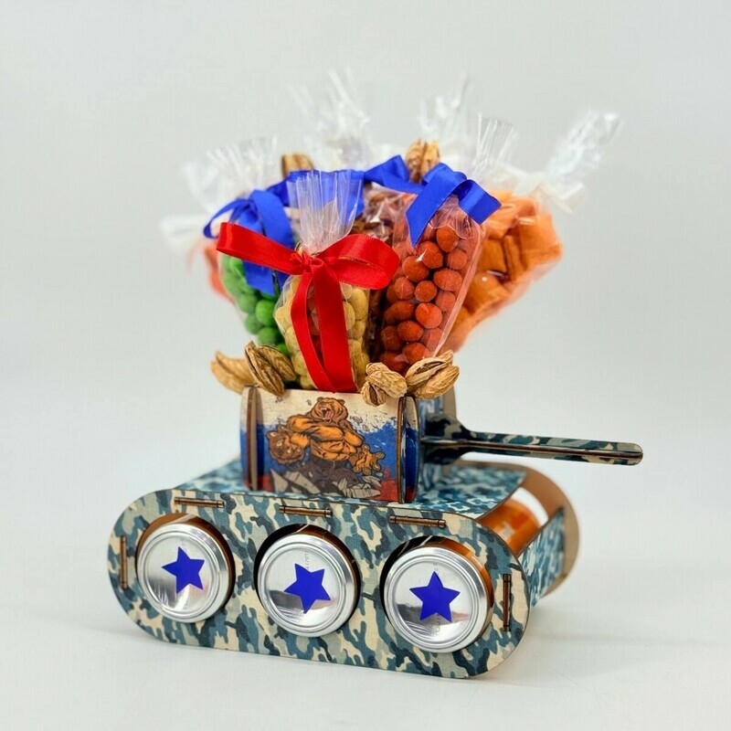 Пивной танк с закусками снеками. Подарок мужчине на 23 февраля, дембель, стандартный