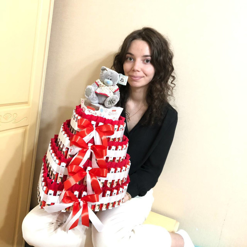 Tort serdtce iz Kinder shokolada, standart