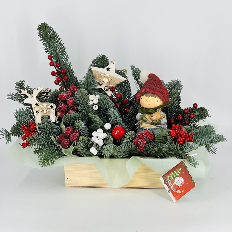 Композиция из натуральной датской ели нобилис на стол, стандартный