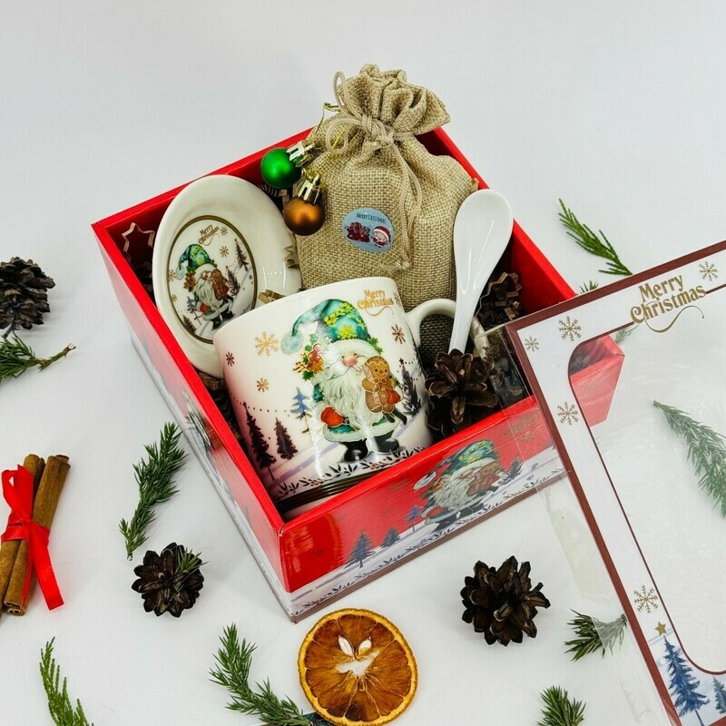 Подарочный новогодний набор. Новогодняя кружка и элитный чай. Подарок на новый год, стандартный