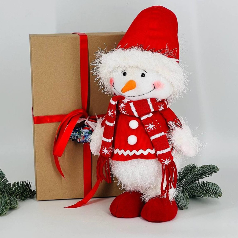 Интерьерная новогодняя игрушка Снеговик, стандартный