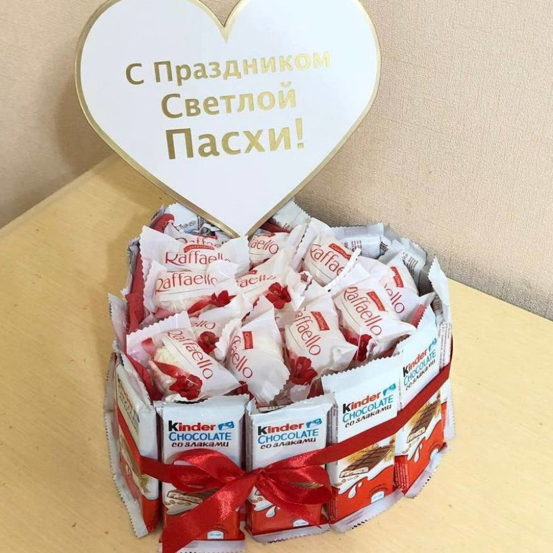 Pashal_nij tortik iz konfet Raffaello i kinder, standart