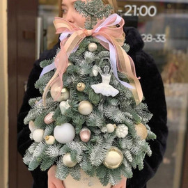 Елочка из веток натуральной ели  нобилис 50 см