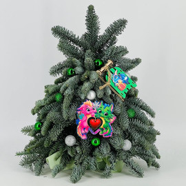 Настольная ёлочка из натуральной хвои нобилис ручная работа 35 см