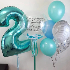 Nabor sharov s tcifroj 2. SHariki Tiffani s sharom babls