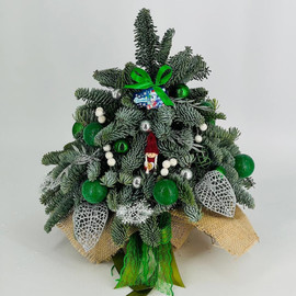 Настольная мини ёлочка из натуральной хвои нобилис 30 см