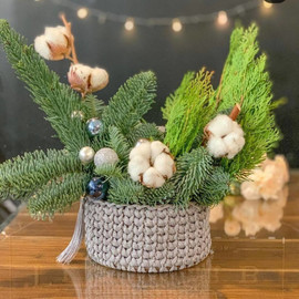 Inter_ernaya kompozitciya iz natural_noj hvoi nobilis