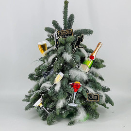 Новогодняя ёлочка из натурального нобилиса в стиле Гетсби 50 см