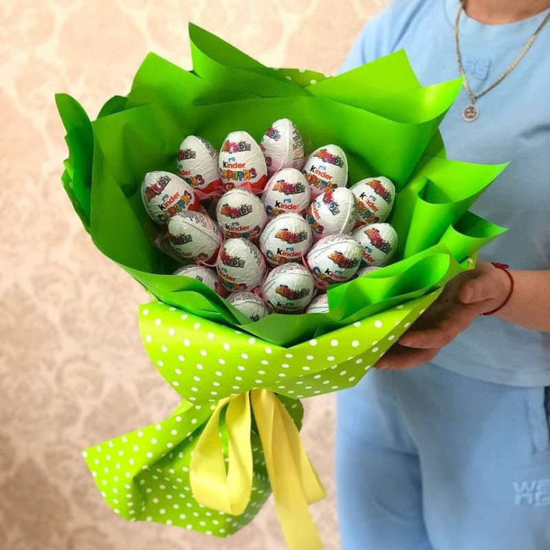 Букет из 19 киндеров. Сладкий подарок, стандартный