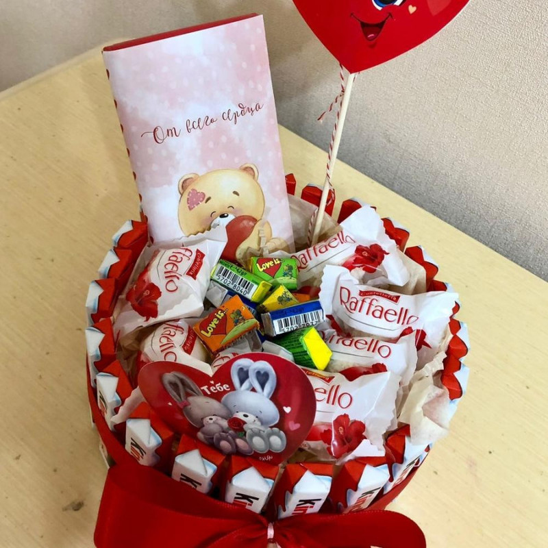 Тортик из шоколадок и конфет, стандартный