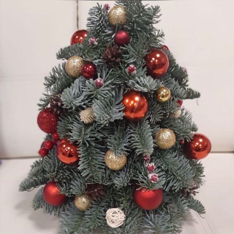 Ёлочка декоративная новогодняя 30 см из нобилиса, стандартный