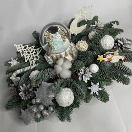 Рождественский декор на стол из нобилиса