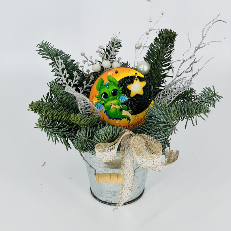 Zimnij buket na stol v vedyorke iz nobilisa, standart