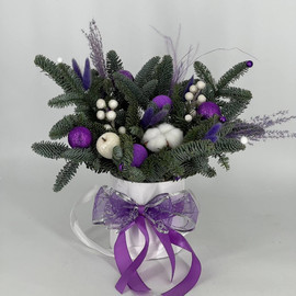 Zimnij buket iz natural_nogo nobilisa podarok na Novij god