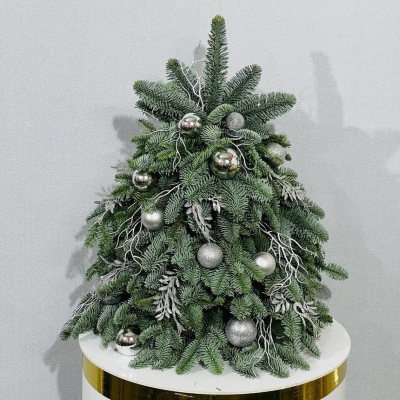 Декоративная ёлочка из веток живой ели 45 см нобилис, стандартный