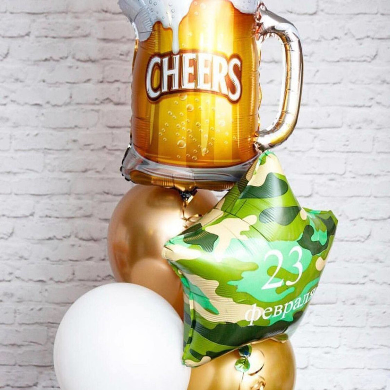 Vozdushnie shari na 23 fevralya, standart