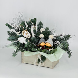 Зимний букет композиция из нобилиса