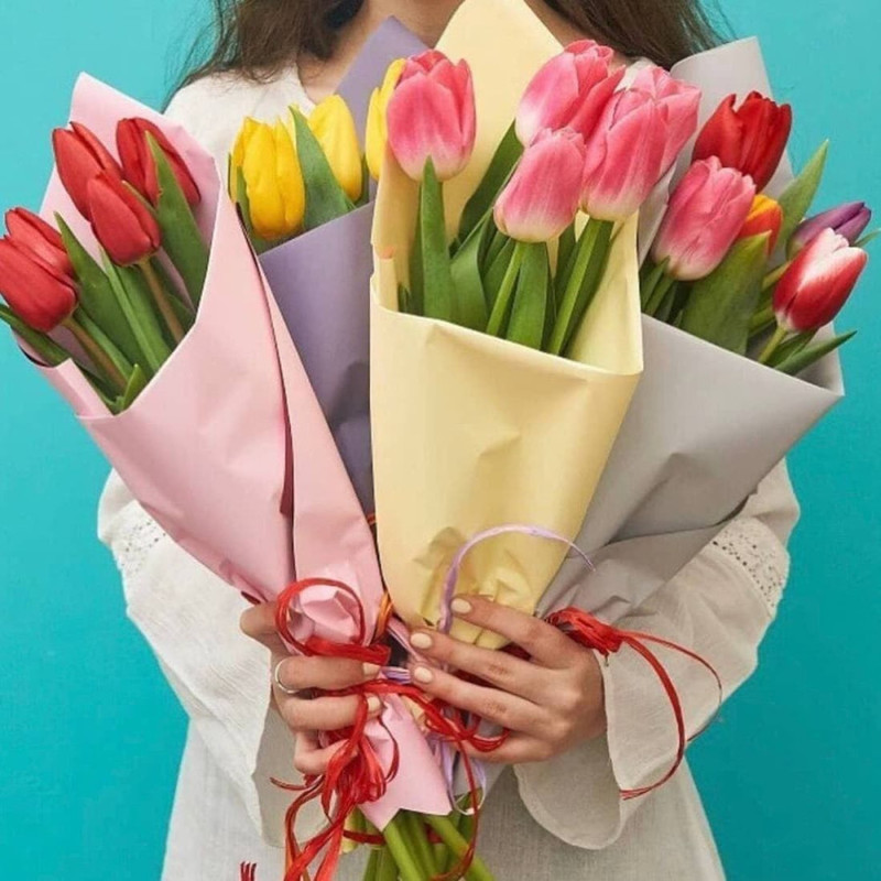 Тюльпаны сет из 4 букетов, стандартный