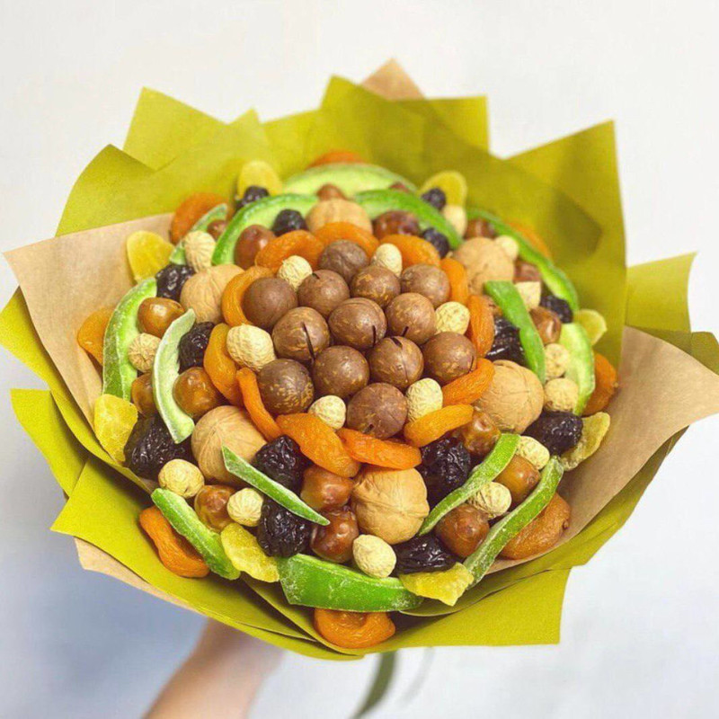 Букет из орехов с сухофруктами микс, стандартный