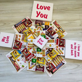 Коробка сюрприз 4 в 1 со сладостями. Раскладушка