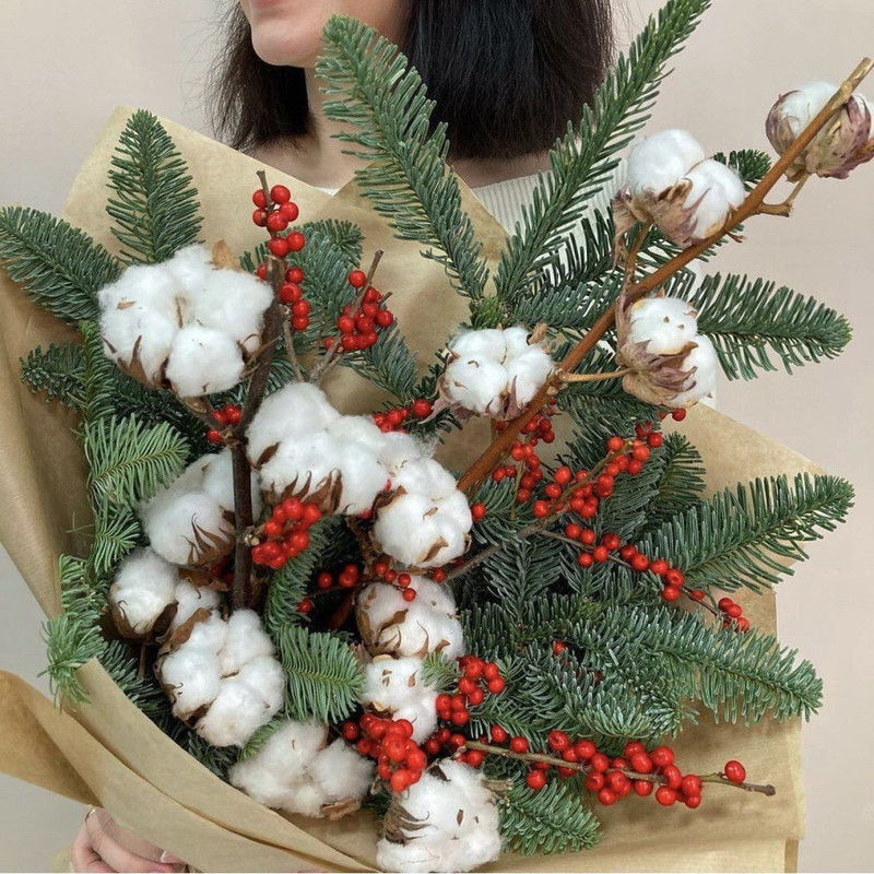 Buket iz vetok nobilisa s hlopkom, standart