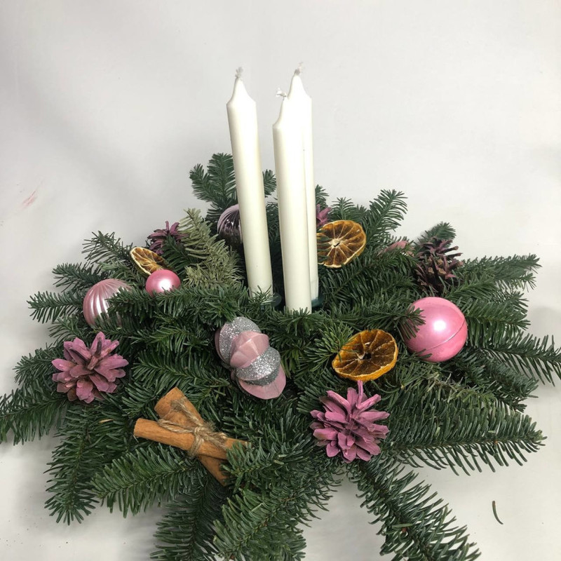 Букет из нобилиса живая датская ель, стандартный