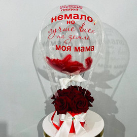 Buket roz s sharom dlya mami. Buket s sharom babls