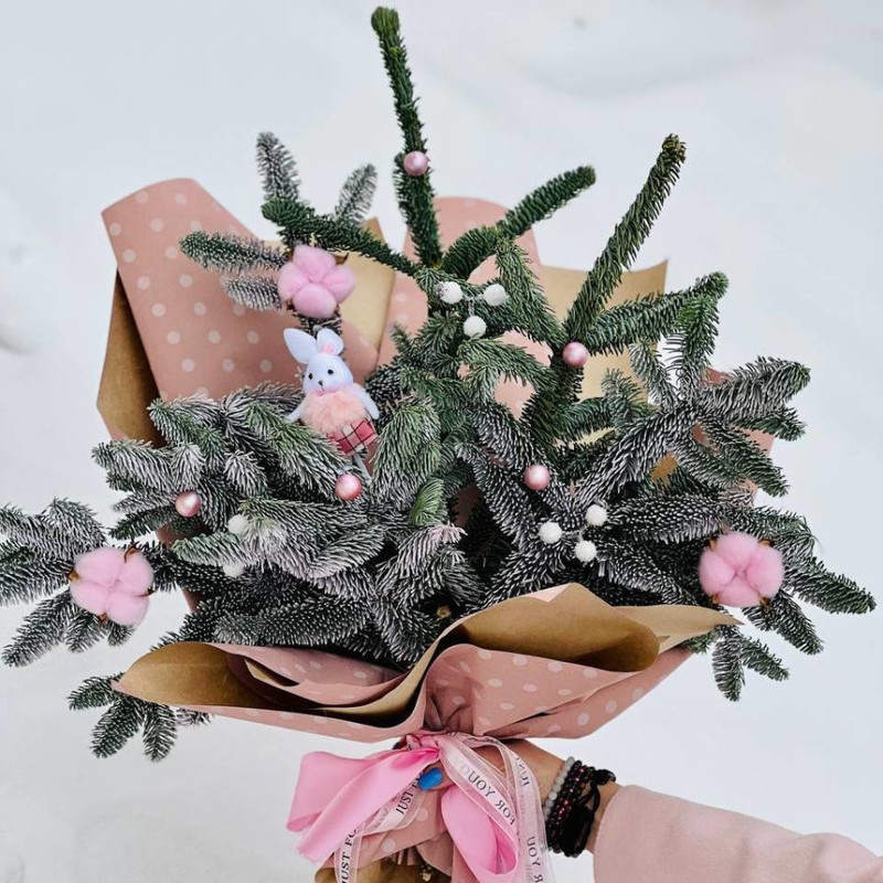 Хвойный букет из нобилиса, стандартный