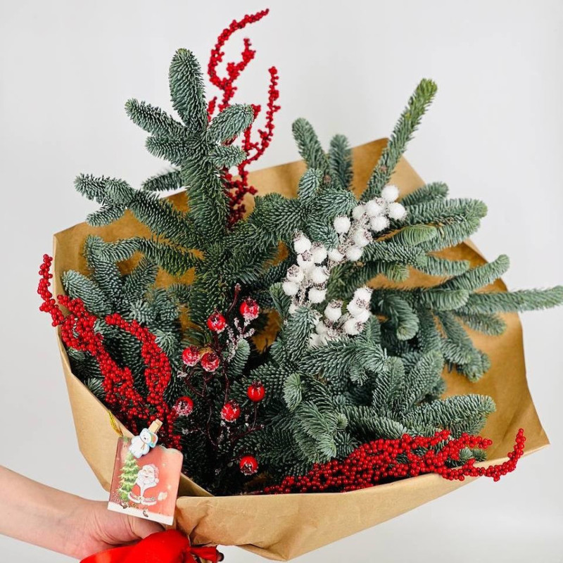 Zimnij buket iz vetok natural_nogo nobilisa, standart