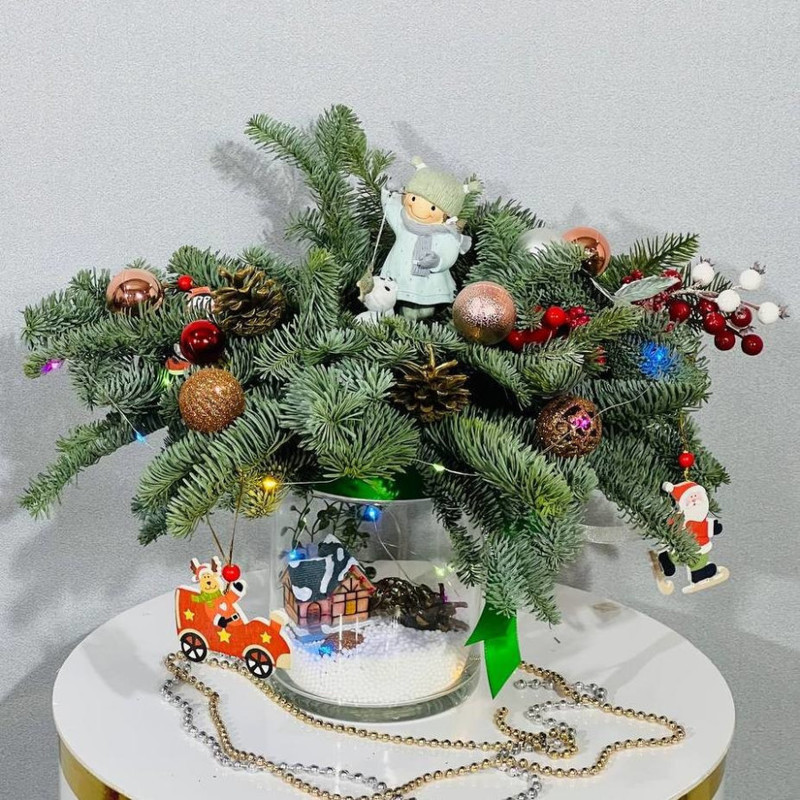 Букет из нобилиса в стекле, стандартный