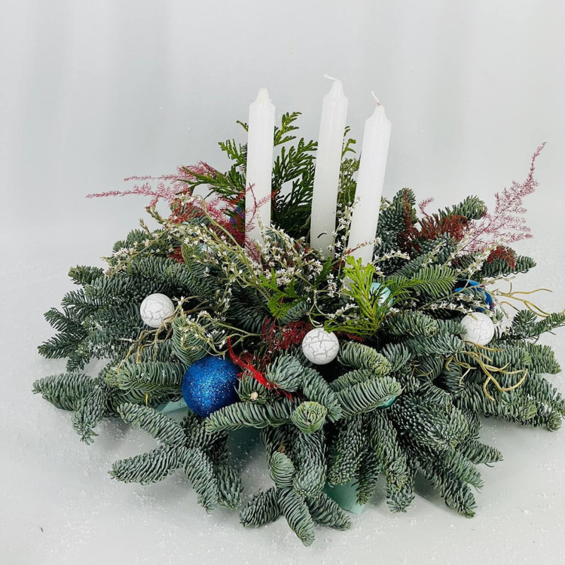 Nastol_naya kompozitciya iz natural_nogo nobilisa so svechami, standart