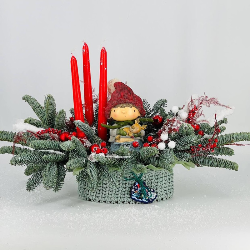 Inter_ernaya kompozitciya iz natural_nogo nobilisa v vyazanom kashpo, standart