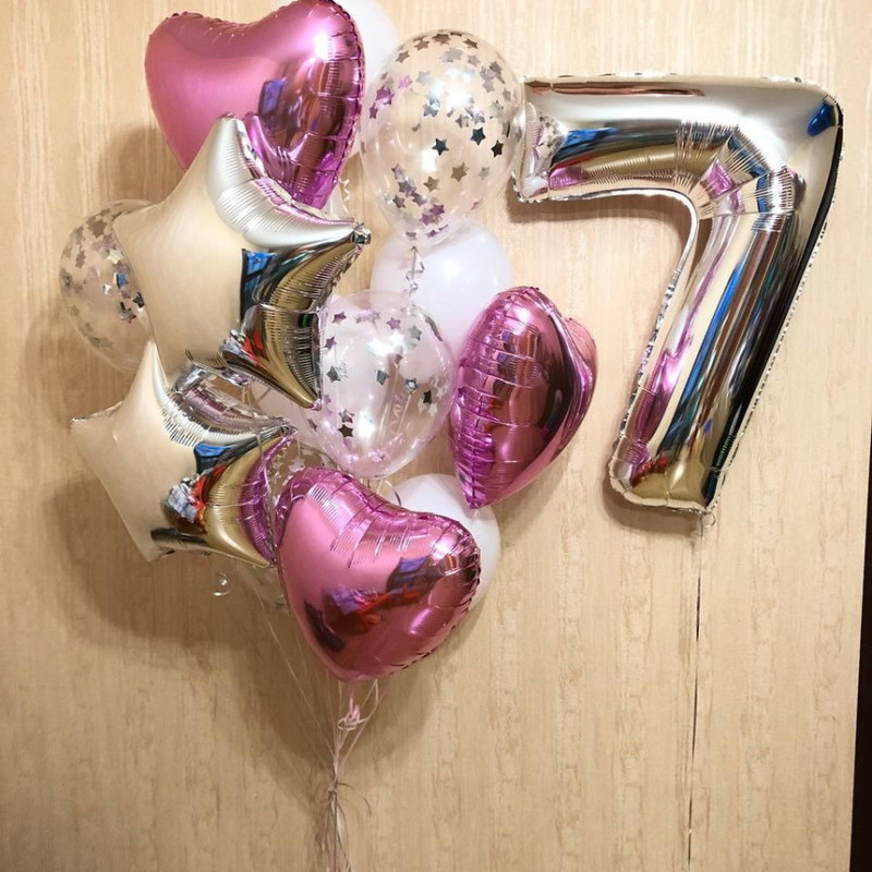 Nabor sharov s tcifroj 7 na den_ rozhdenie devochki, standart