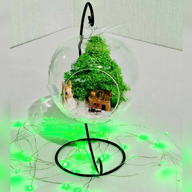 Зимняя композиция. Флорариум новогодний, стандартный