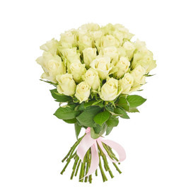 Bouquet of 31 white Kenyan roses