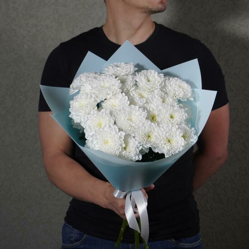 АКЦИЯ! Монобукет кружевных хризантем, стандартный