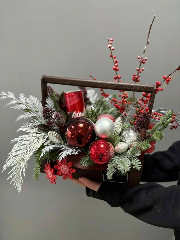 Авторская композиция в деревянном ящике, стандартный