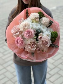 Авторский букет с розой Квиксенд