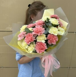 Гвоздики «лимонный фламинго» 