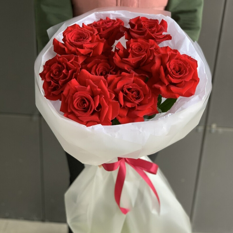 9 frantcuzskih krasnih roz, 9 frantcuzskih krasnih roz