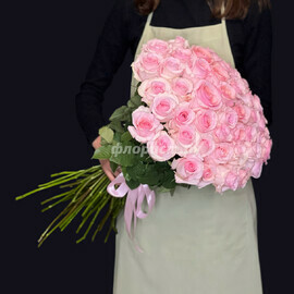 Buket Rozovih Roz 51 roza