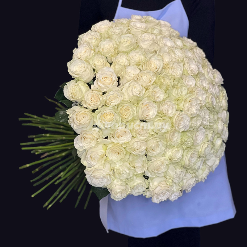 Букет Белых Роз, 101 роза