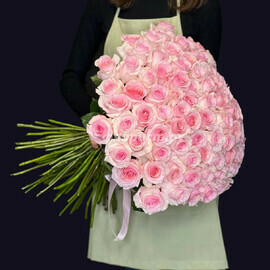 Buket Rozovih Roz 101 roza