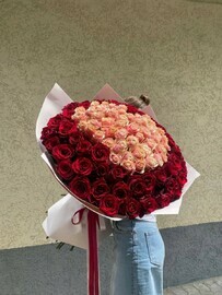 101 красно-розовая роза