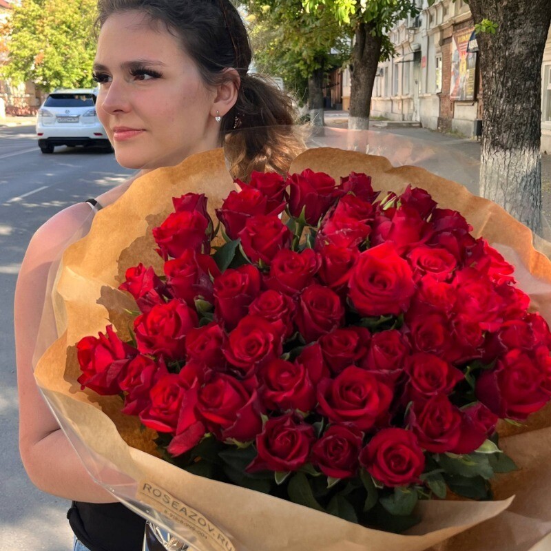 Акция! 51 красная роза, акция! 51 красная роза