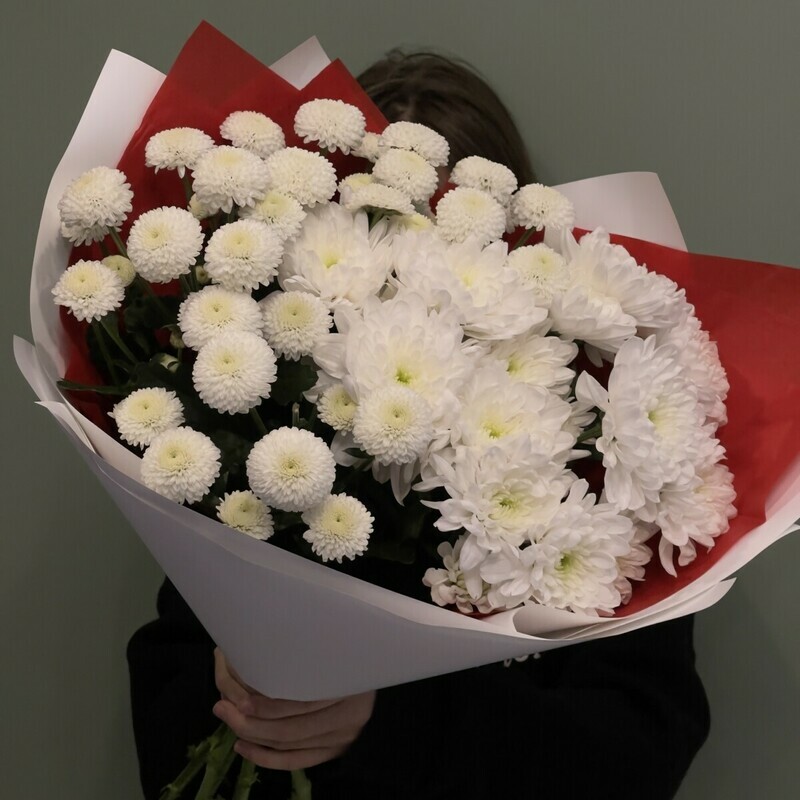 Букет из премиум хризантем , стандартный