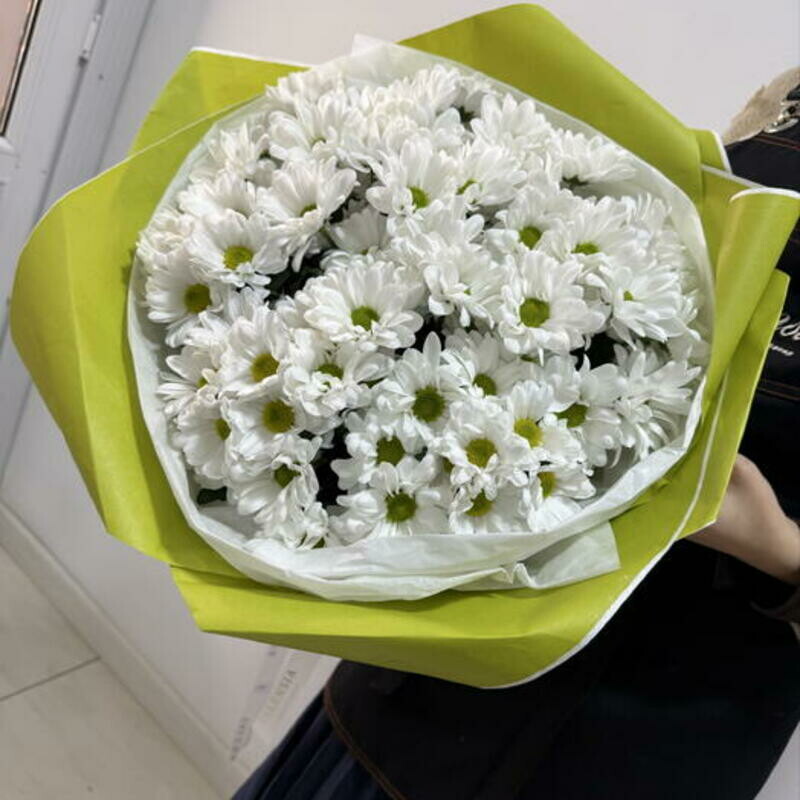 Букет хризантем «ромашковое поле», стандартный