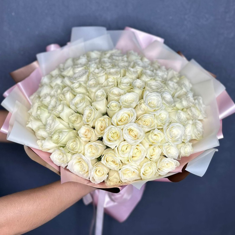 101 роза со средним бутоном, стандартный