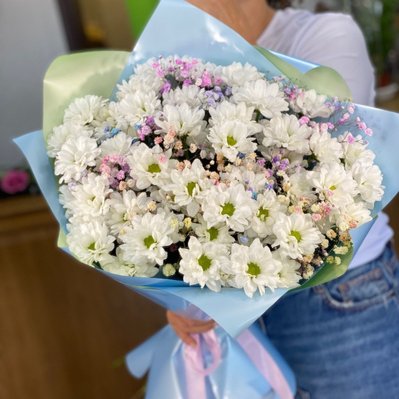 Ромашка с радужной гипсофилой, стандартный